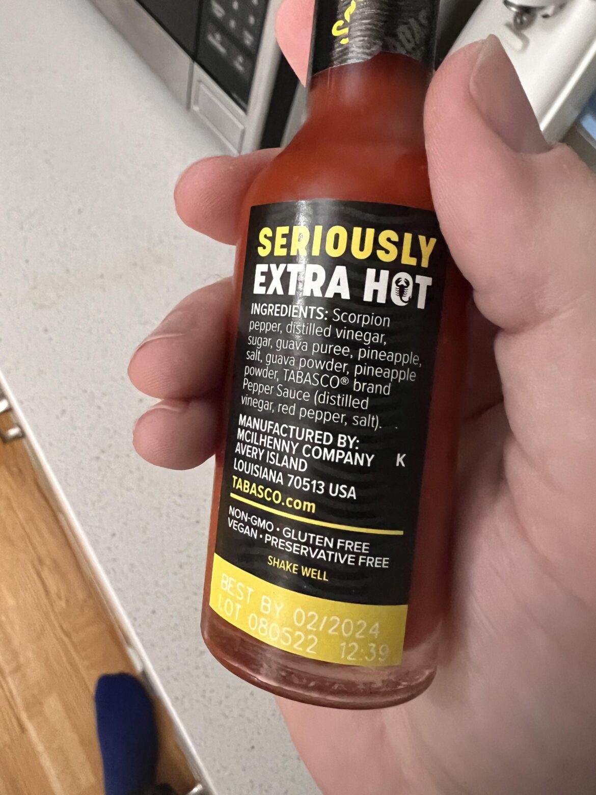 The fact that Tabasco sauce is the last ingredient in their Scorpion Sauce is the most terrifying part