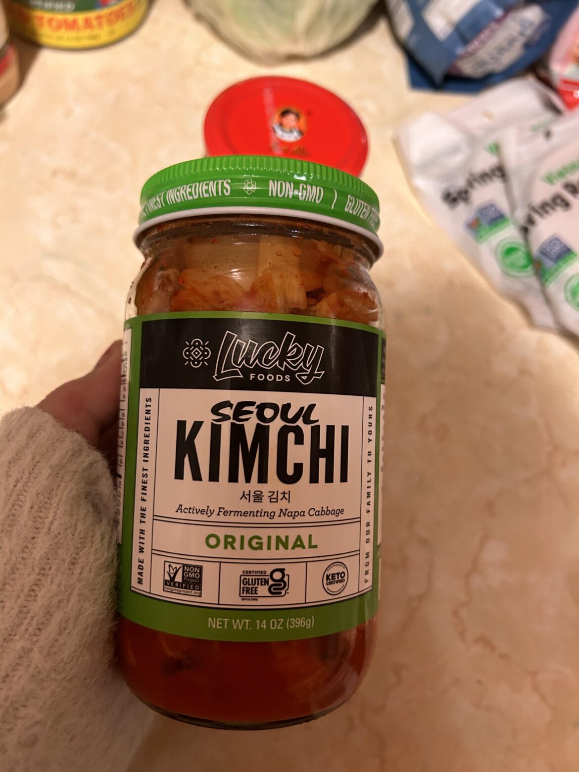 Store bought kimchi