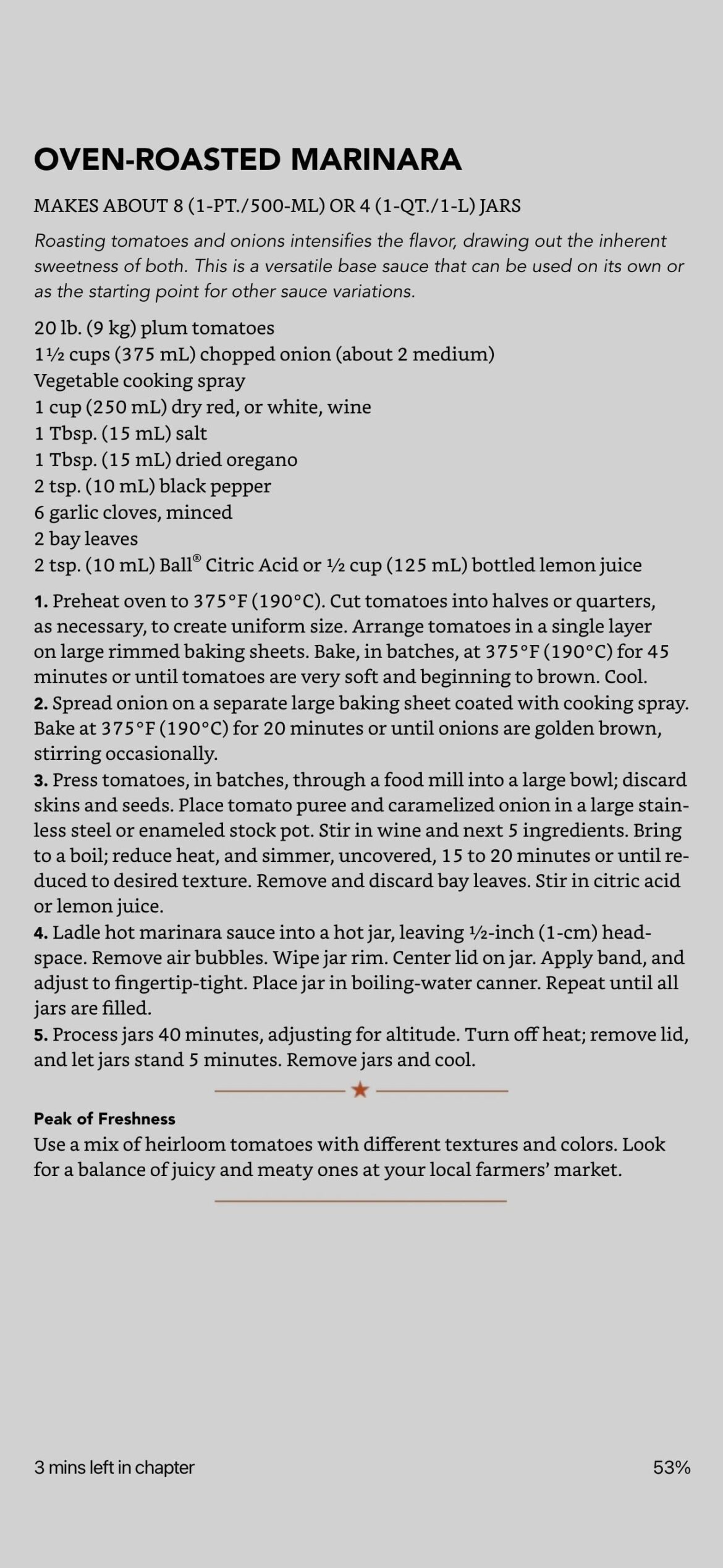 Oven Roasted Marinara