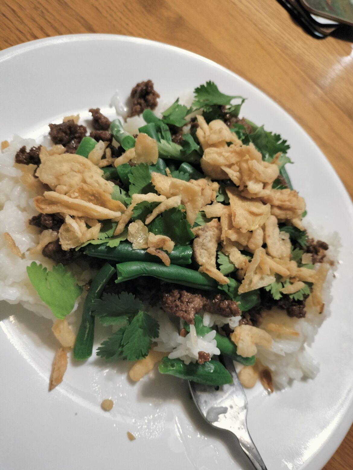Chili beef and green beans bowl 10/10