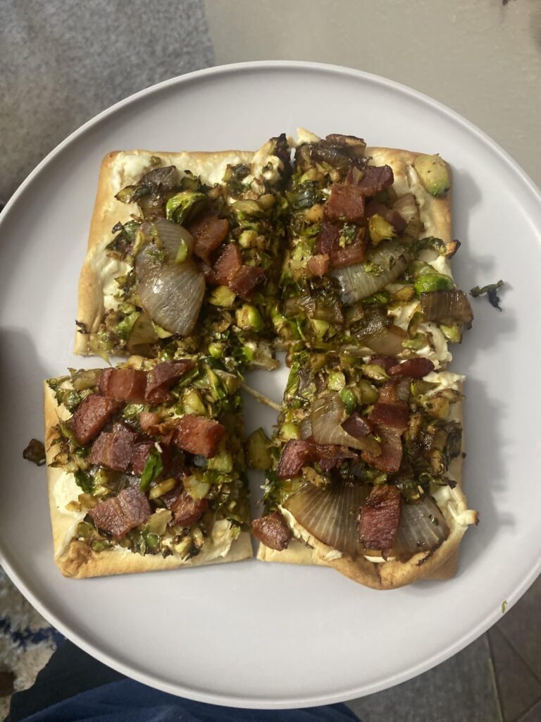 Crispy Brussels Sprout & Bacon Flatbreads