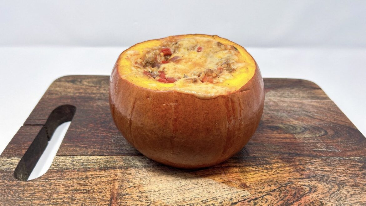 Dinner in a Pumpkin: Lamb, Tomato, and Cauliflower Delight