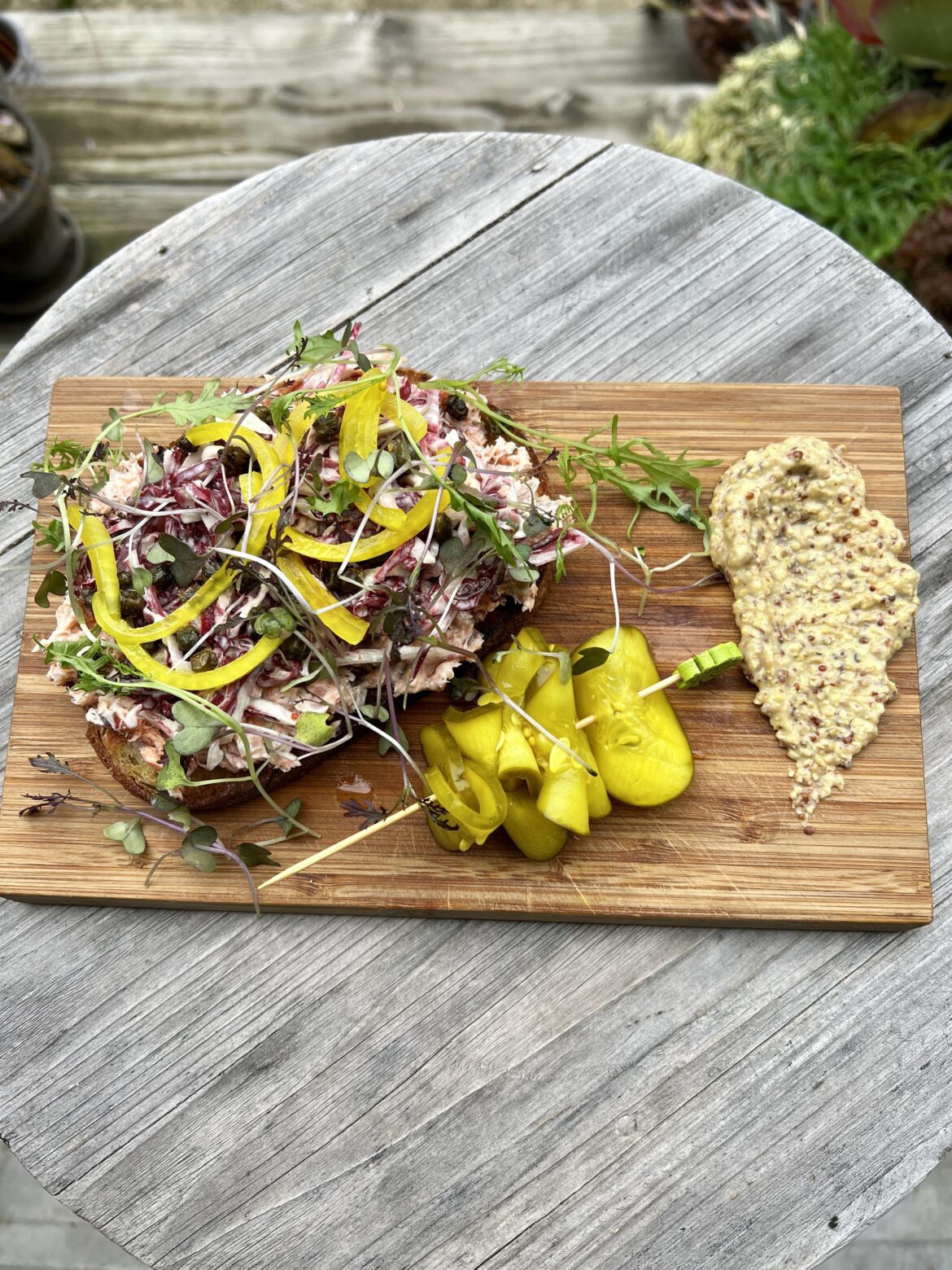 Smoked salmon rillettes open faced