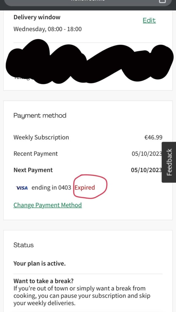 Charged on an expired card?