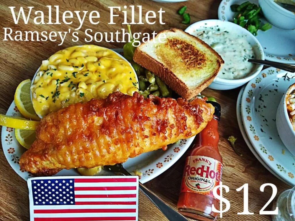 Friday Fish mega Deal Walleye Deep Fried or Pan Fried, Ramsey's Southgate Mi