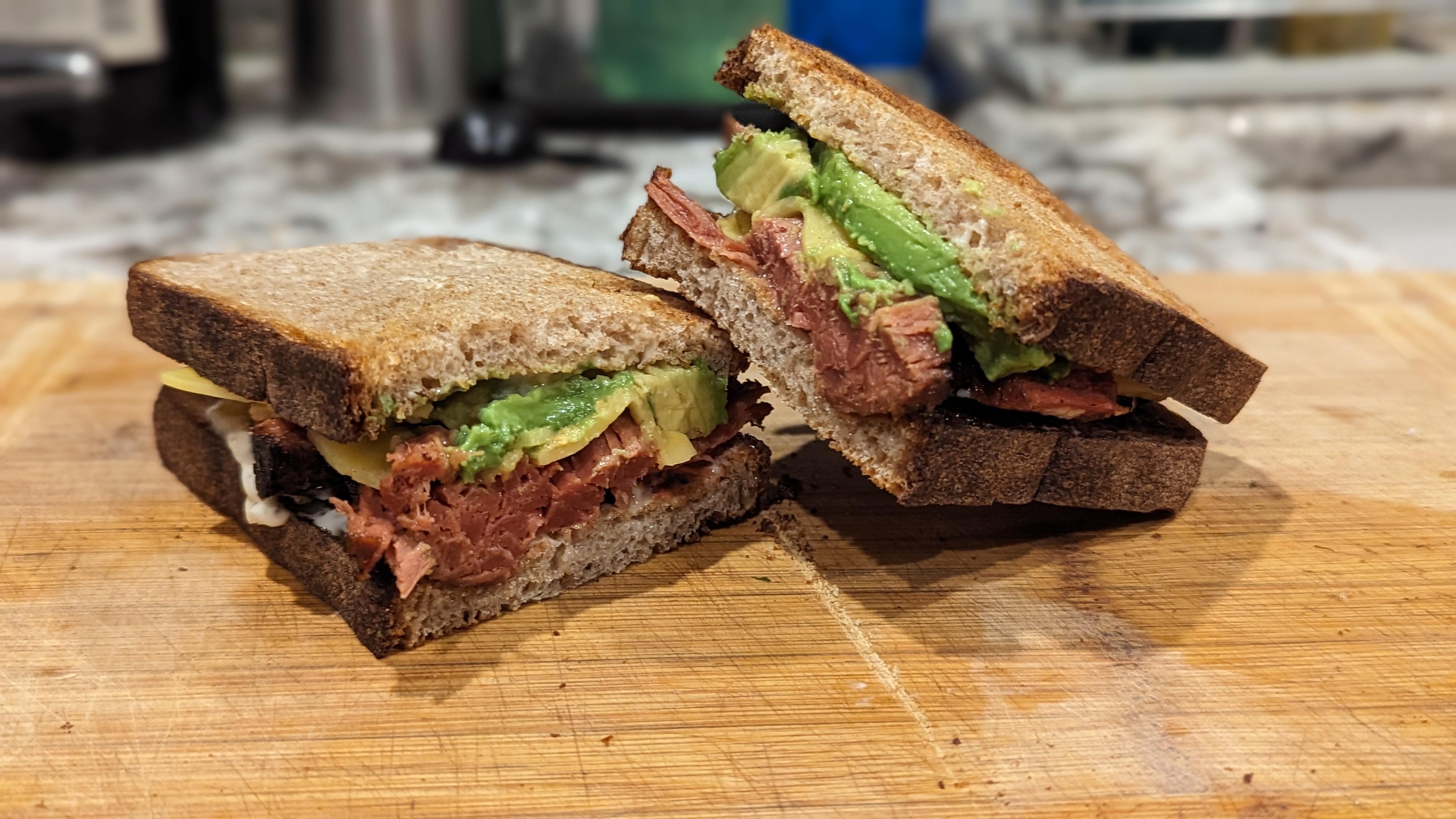 Vegan steak sandwich Dining and Cooking