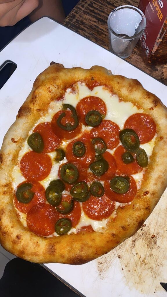 First time making Pizza using neapolitan style dough (00-flour) How’d I do ?