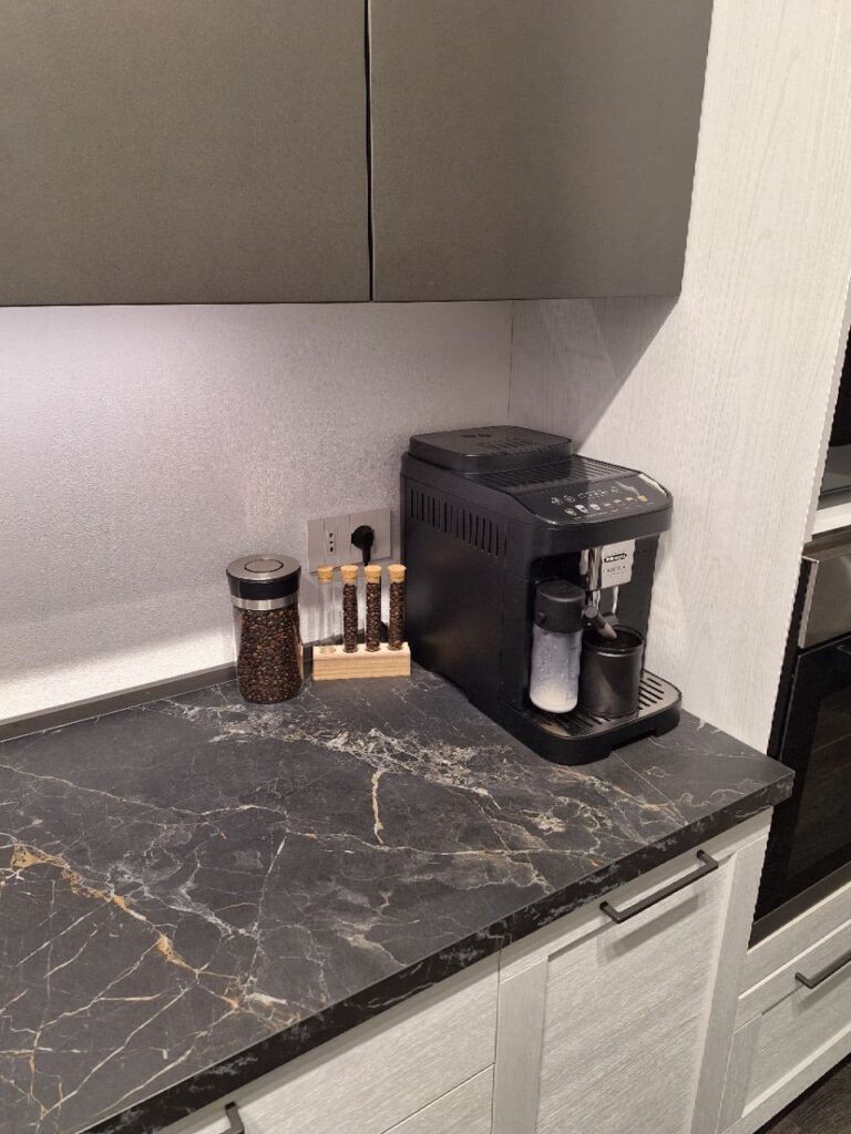 How can I make this coffee corner more cozy?