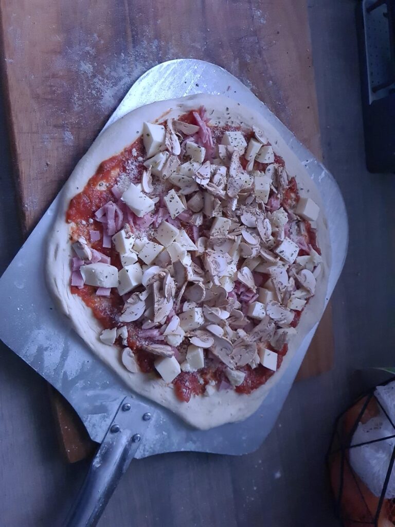 Homemade hangover Sunday pizza