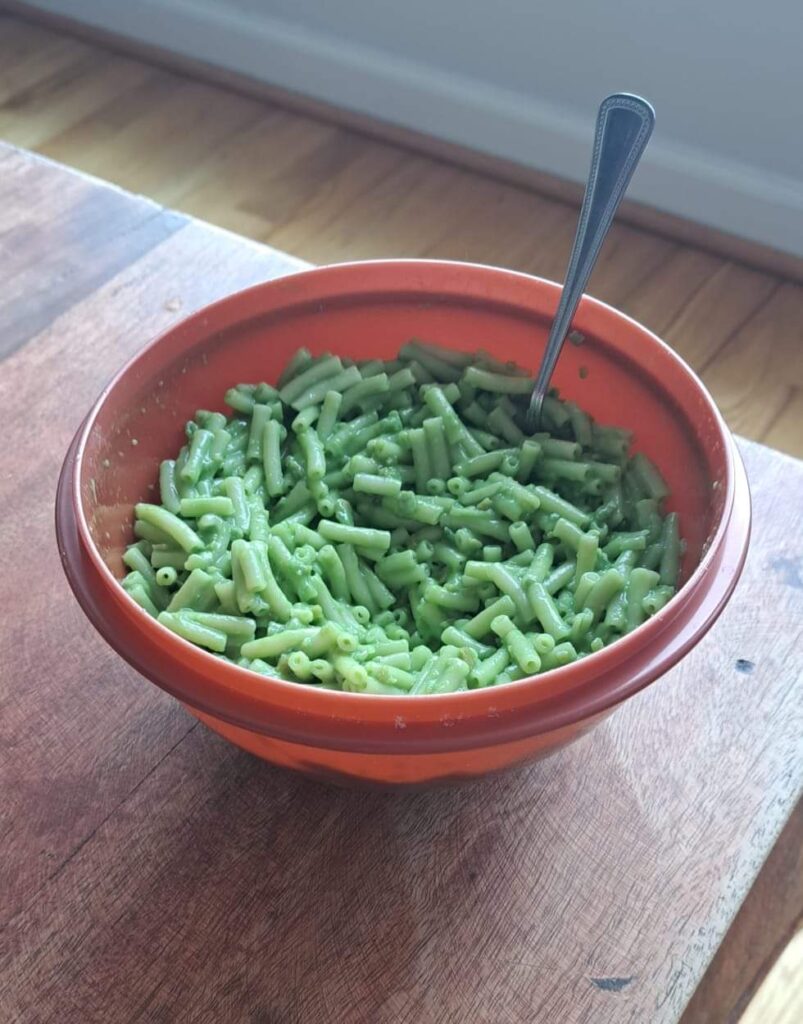 Kraft Mac & Cheese + Blue Takis + Cholula + Honey = Cursed Mac & Cheese (Happy Halloween)