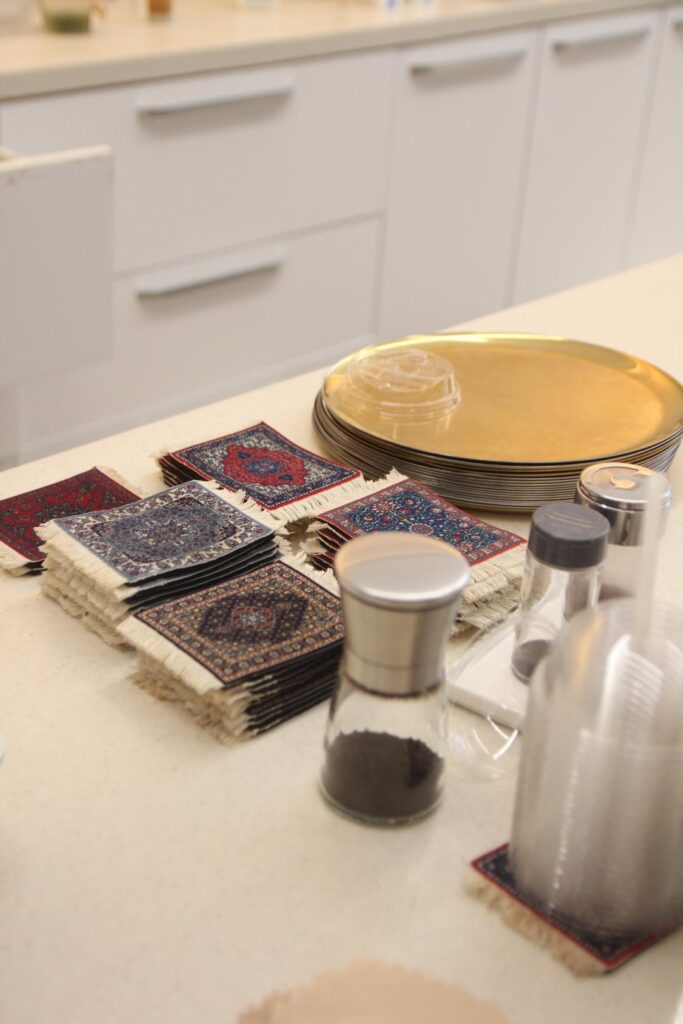 So many nice cafes around Seoul - this one uses cute tiny rugs as coasters