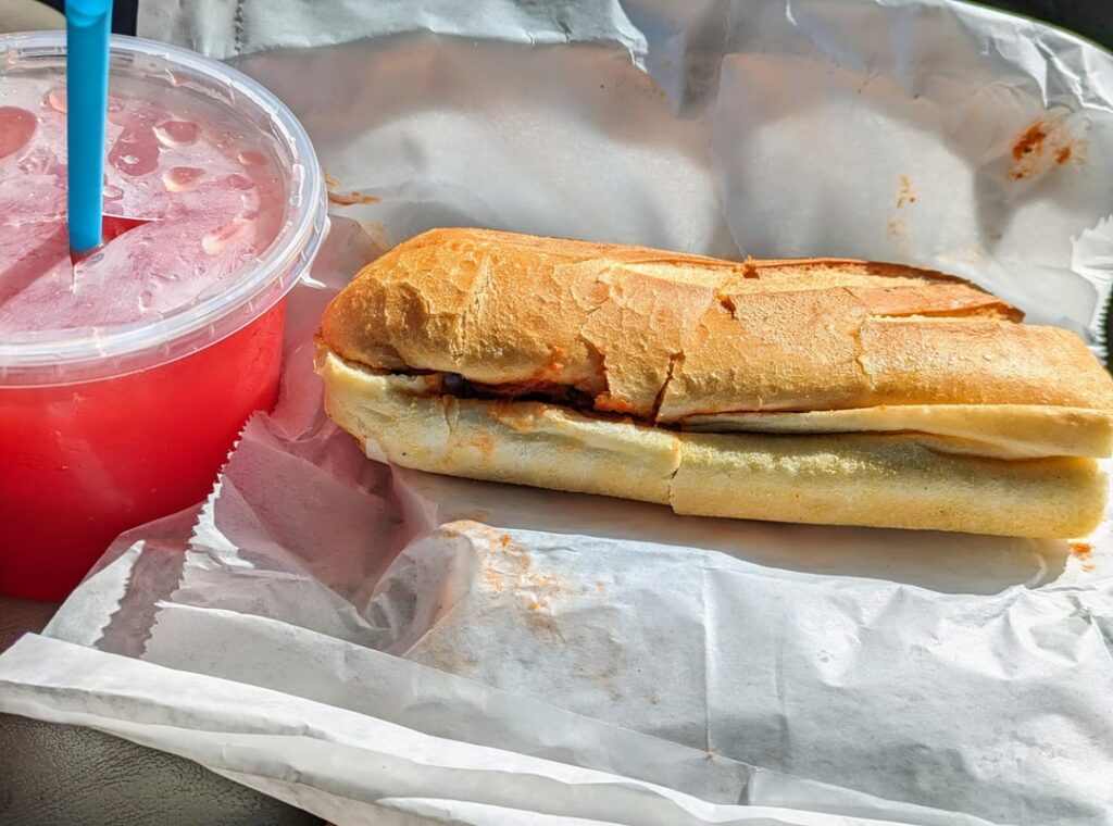 A Meatball Sub and Aqua de Sandia 🤌🏽