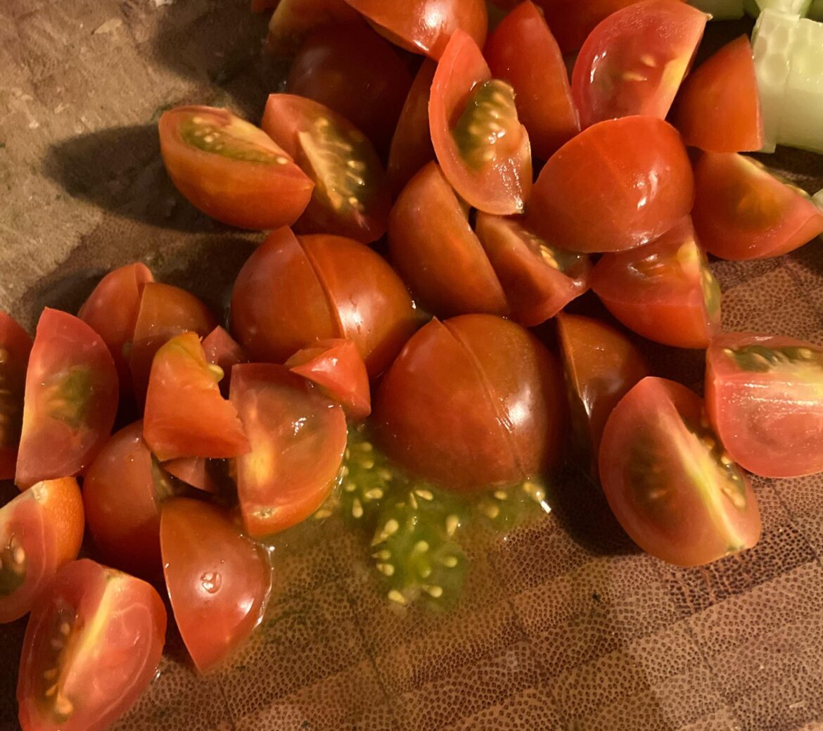 Why are my cherry tomatoes green inside? Are they bad or is this normal?