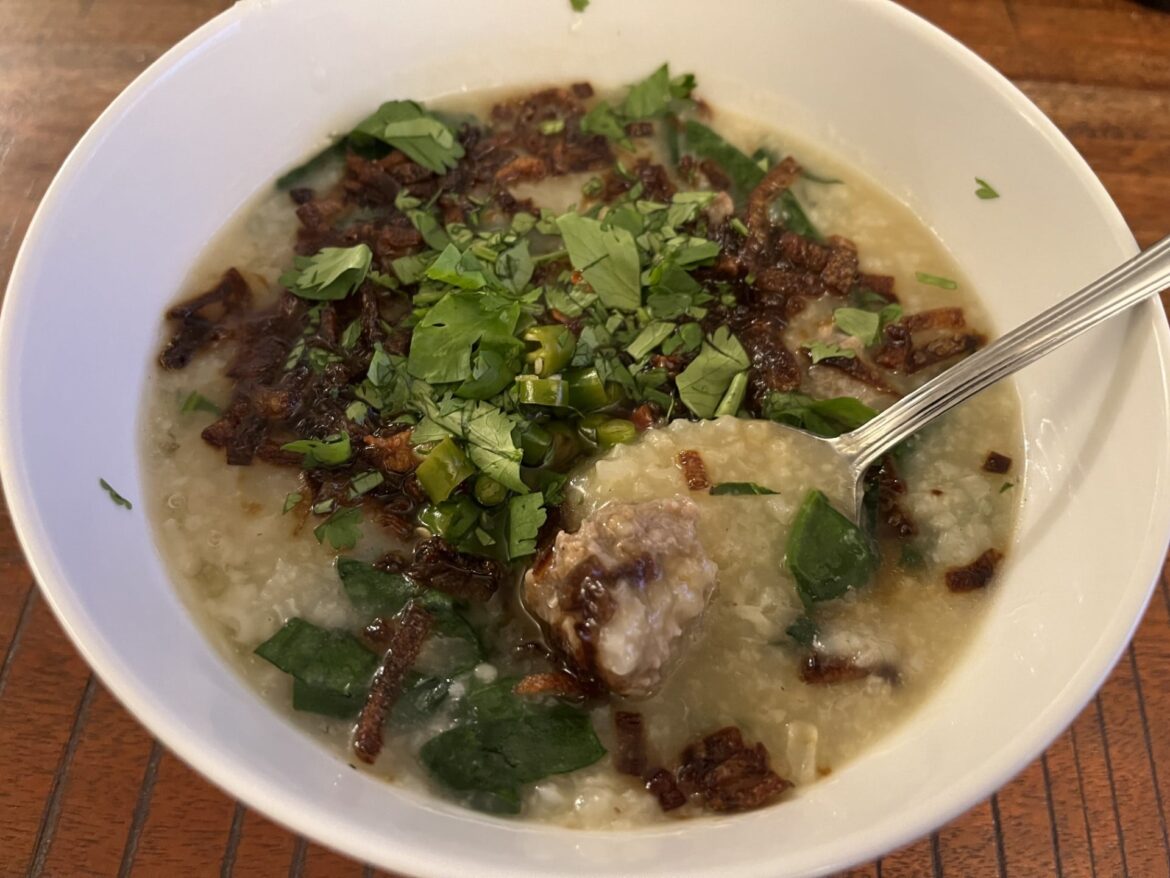 The Thai-Style Jok w. Meatballs from The Wok