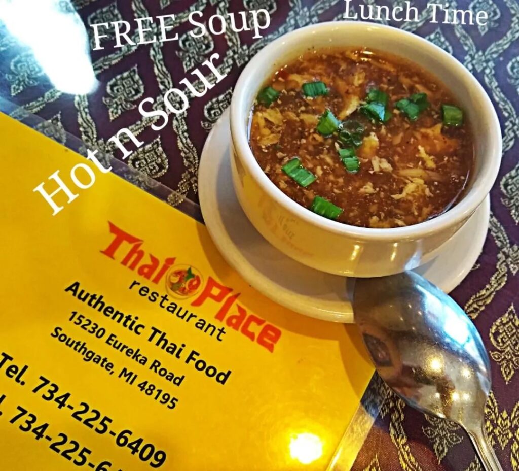 FREE Hot Sour Soup lunch time till 3pm