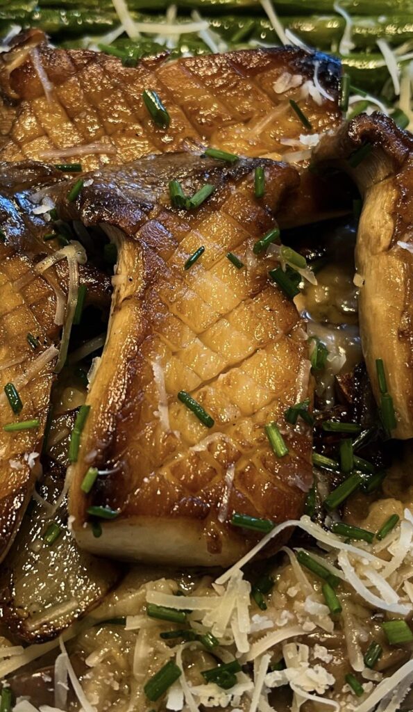 [Homemade] Trumpet mushroom steak