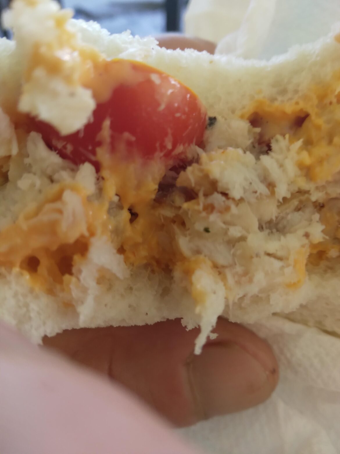 Swordfish w/sriracha mayo on sourdough