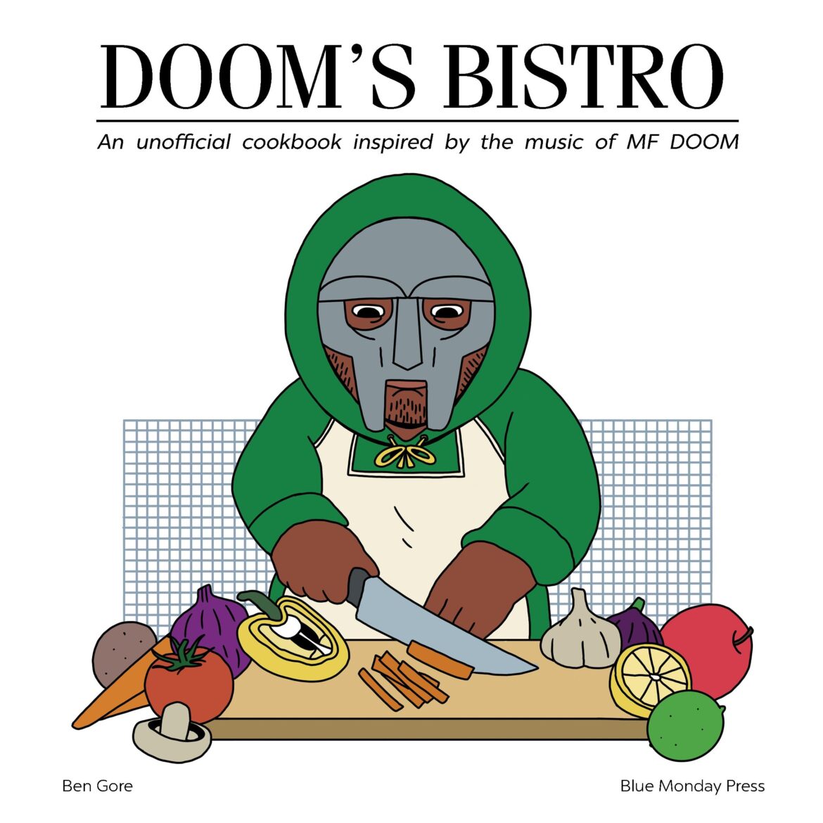 I've written and illustrated an MF DOOM cookbook filled with recipes directly inspired by the foods mentioned in MF DOOM'S music, and there's a vegetarian version for each dish!