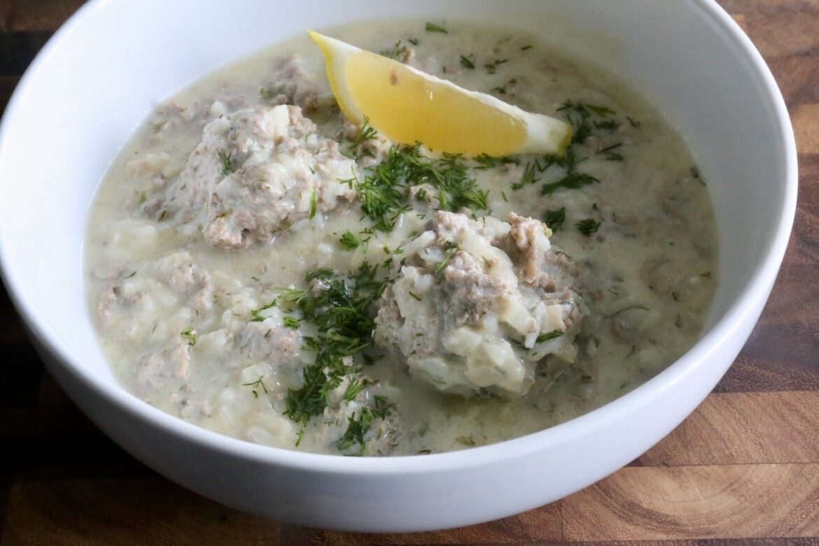 Youvarlakia Lemon Greek Meatball Soup