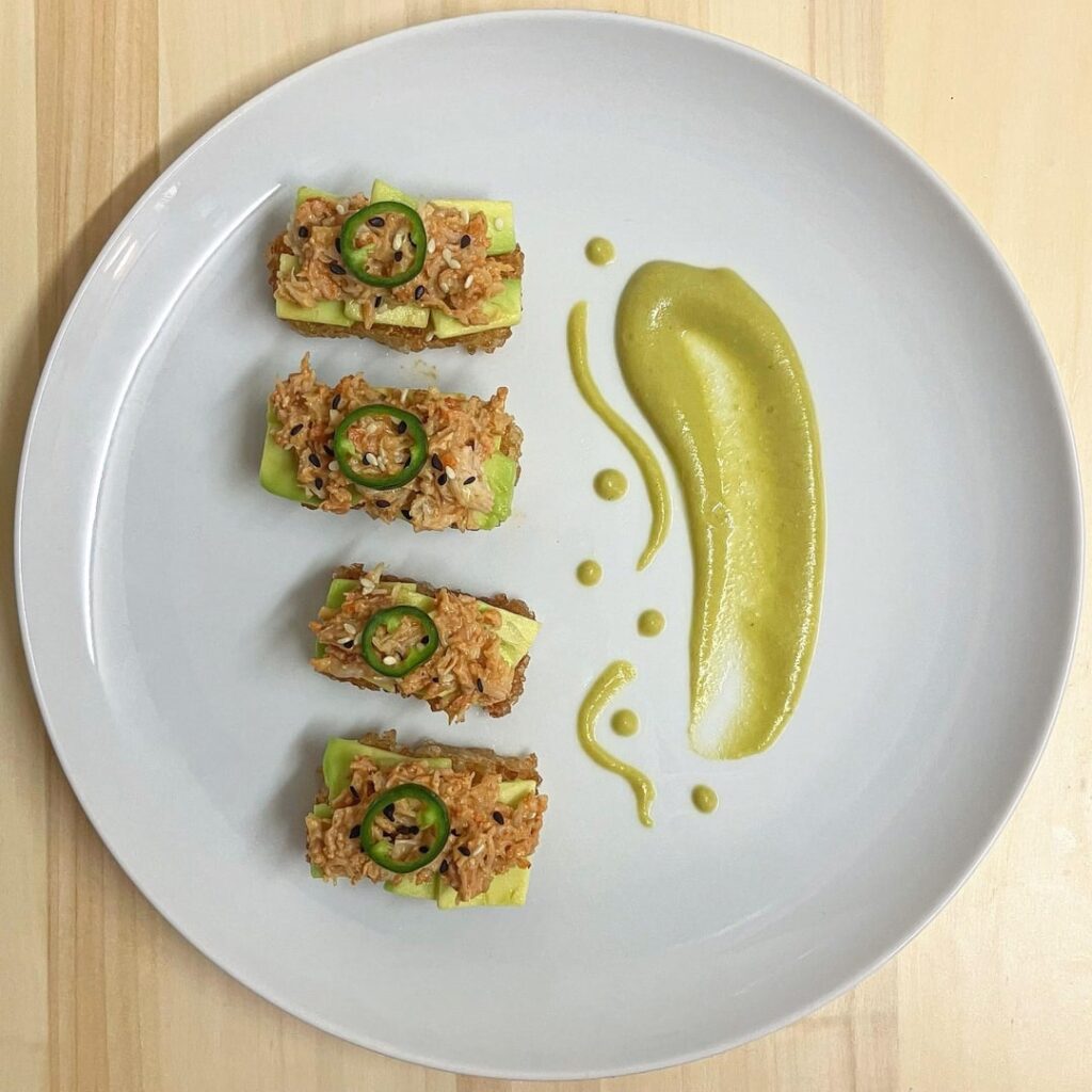 Devonshire Crab, Jalapeño Purée and Crispy Rice