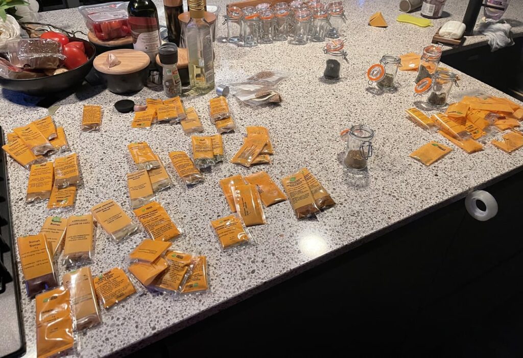 I’ve been saving the leftover spices for a while