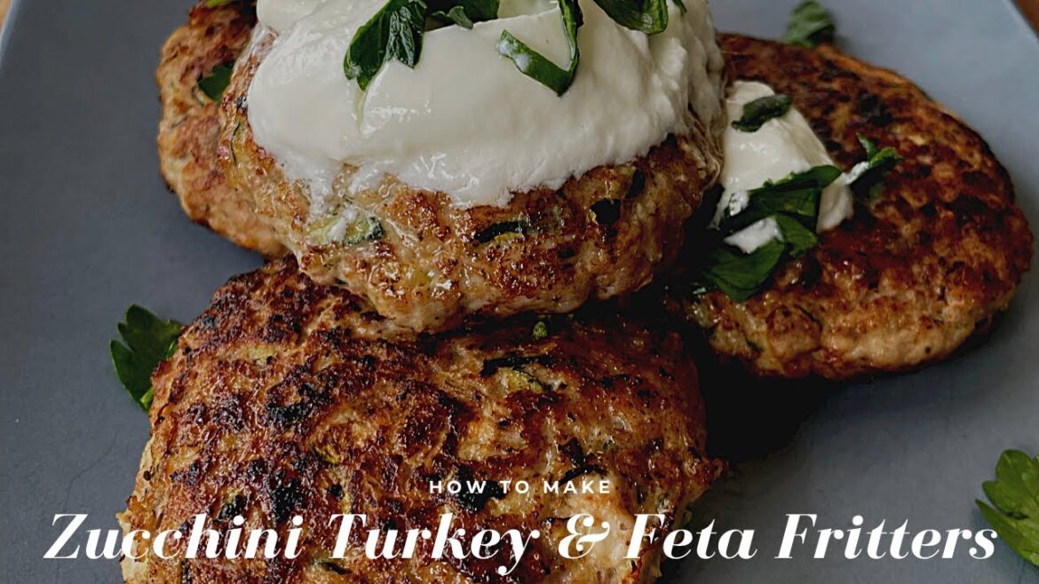 Zucchini - Turkey & Feta Fritters | Easy Recipe
