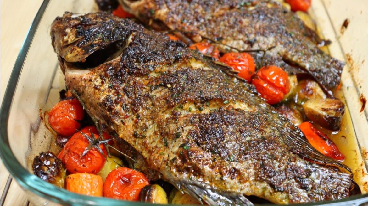 EASY OVEN BAKED FISH | FISH RECIPE | BAKED FISH WITH VEGETABLES