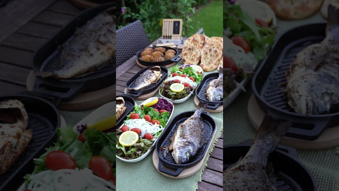 Gegrillter Fisch, Brot & Ofen-Kartoffeln | Izgara Balık, Ekmek & Patates - #Shorts - Umihito.Vlog