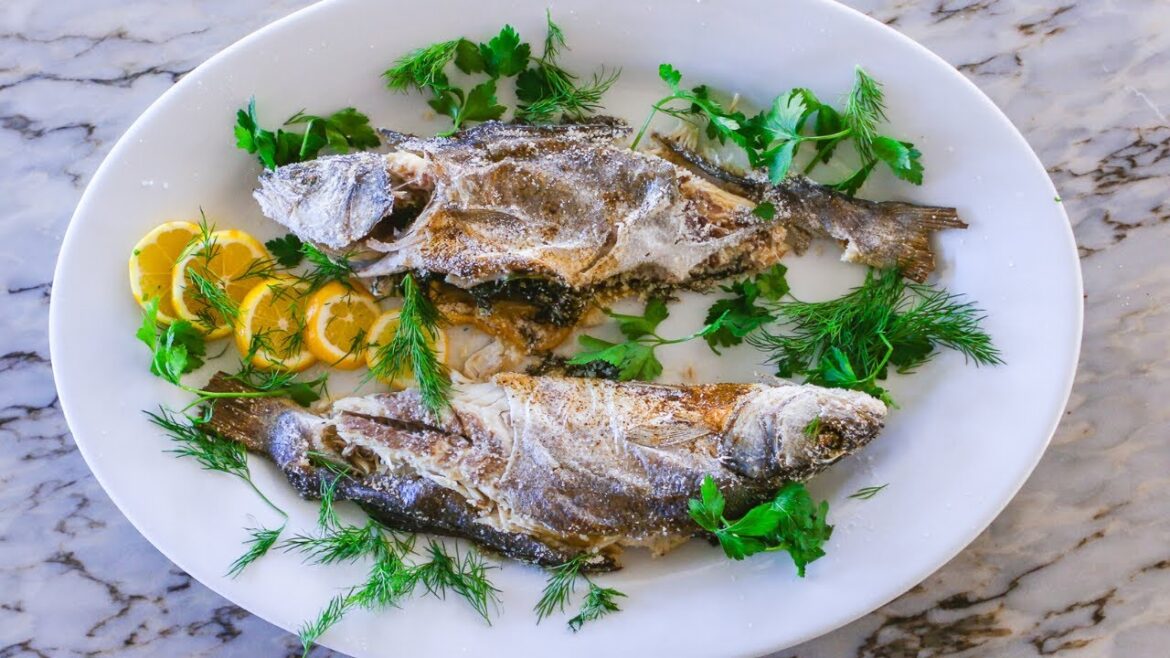 Salt Baked Whole Fish with Lemon and Herbs Recipe