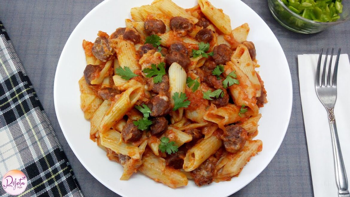 Penne Pasta With Turkish Sujuk | One-Skillet Pasta Sausage Recipe