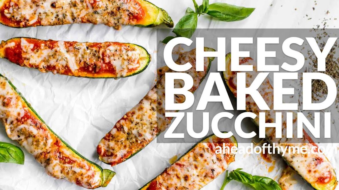 Cheesy Baked Zucchini with Marinara