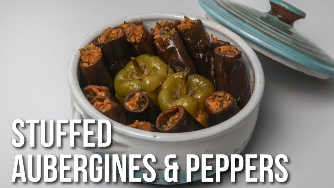 Egyptian Stuffed Vegetables Recipe - Aubergine and Pepper Mahshi - محشي باذنجان و فلفل