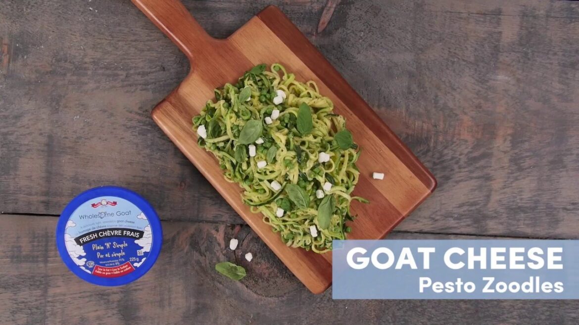 Goat Cheese Pesto Zoodles