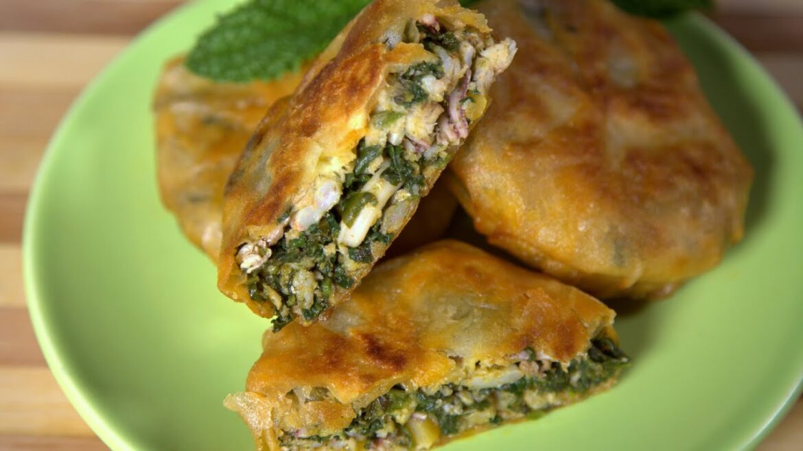 [ENG] Seafood and Spinach Pastilla / بسطيلة السمك والسبانخ -CookingWithAlia - Episode 449