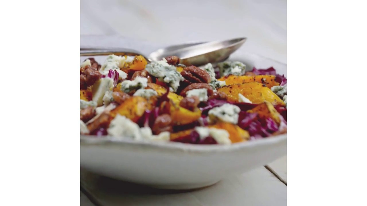Radicchio Blue Cheese Salad, a roasted squash salad Dining and Cooking