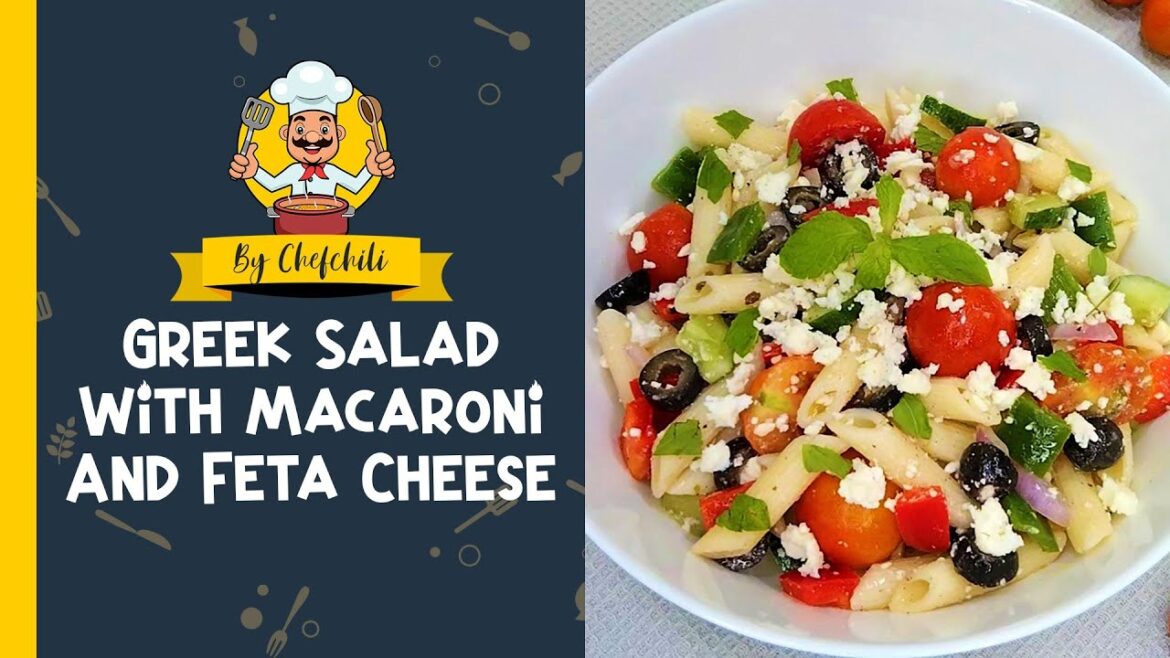 Greek Salad with Macaroni and Feta Cheese Greek Salad with Macaroni and Feta Cheese