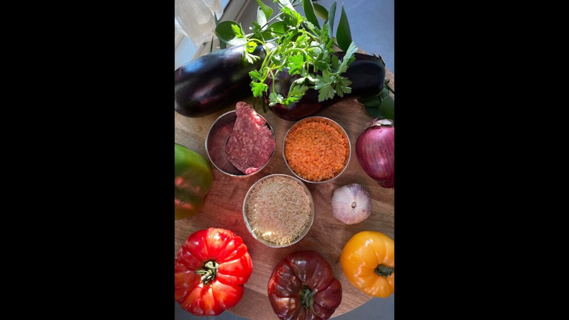 Stuffed peppers, Eggplant and tomato | Dolmeh #shorts Stuffed peppers, Eggplant and tomato | Dolmeh #shorts