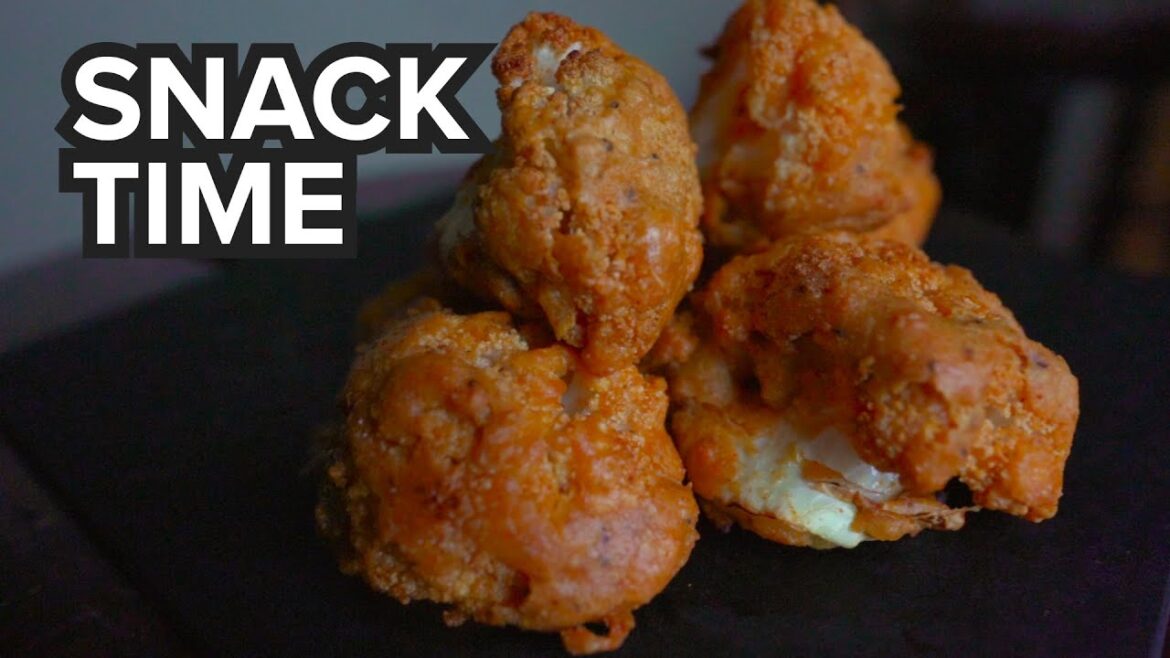 Buffalo Cauliflower Bites (Dairy-Free) #shorts Buffalo Cauliflower Bites (Dairy-Free) #shorts