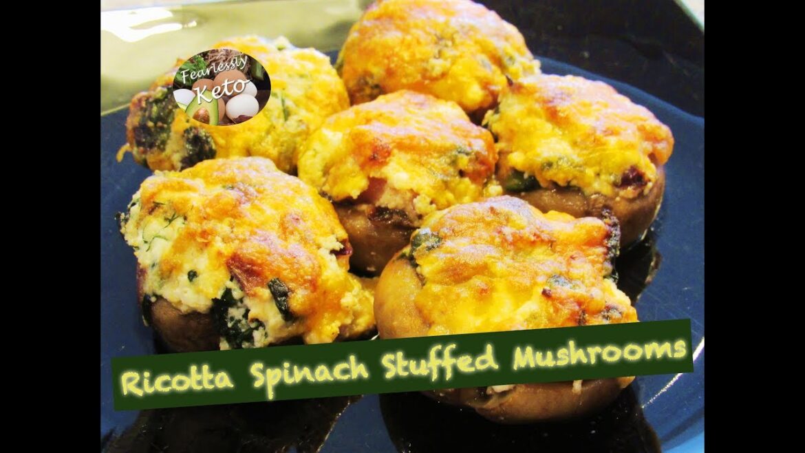 Ricotta Spinach Stuffed Mushrooms | Keto Recipes | Keto Side Dishes