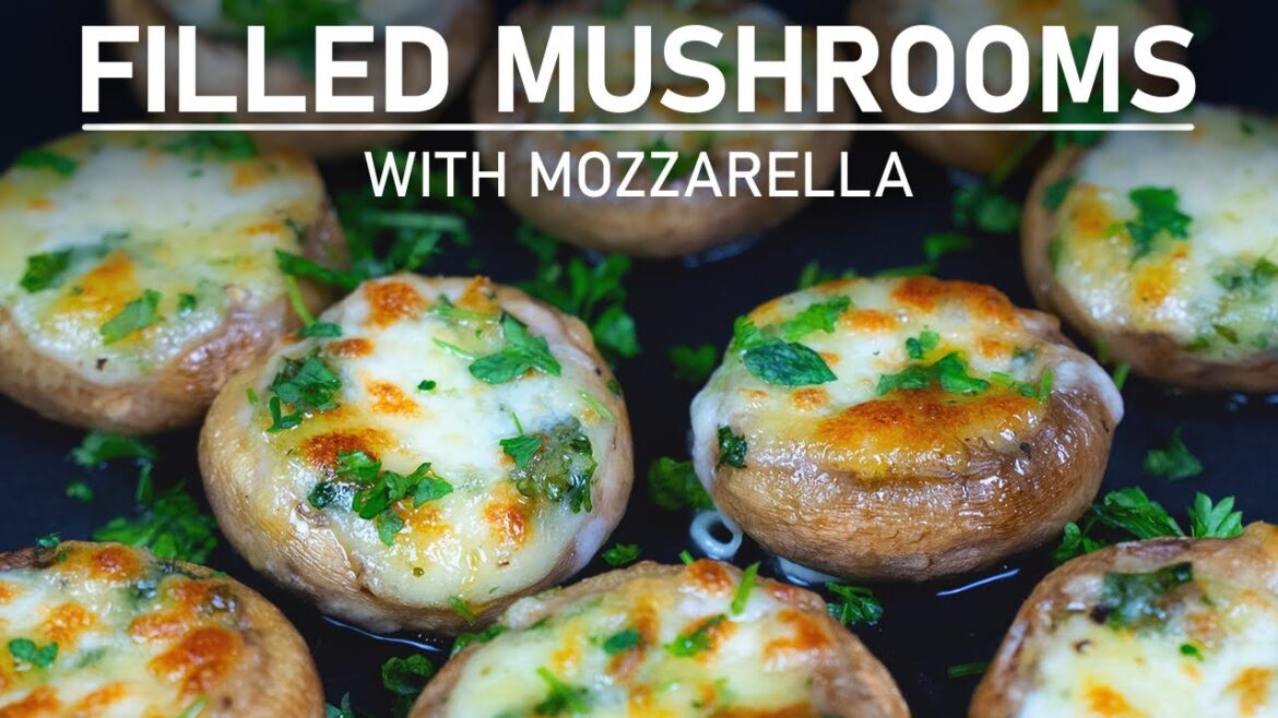 FILLED MUSHROOMS WITH MOZZARELLA | EASY RECIPE #Shorts