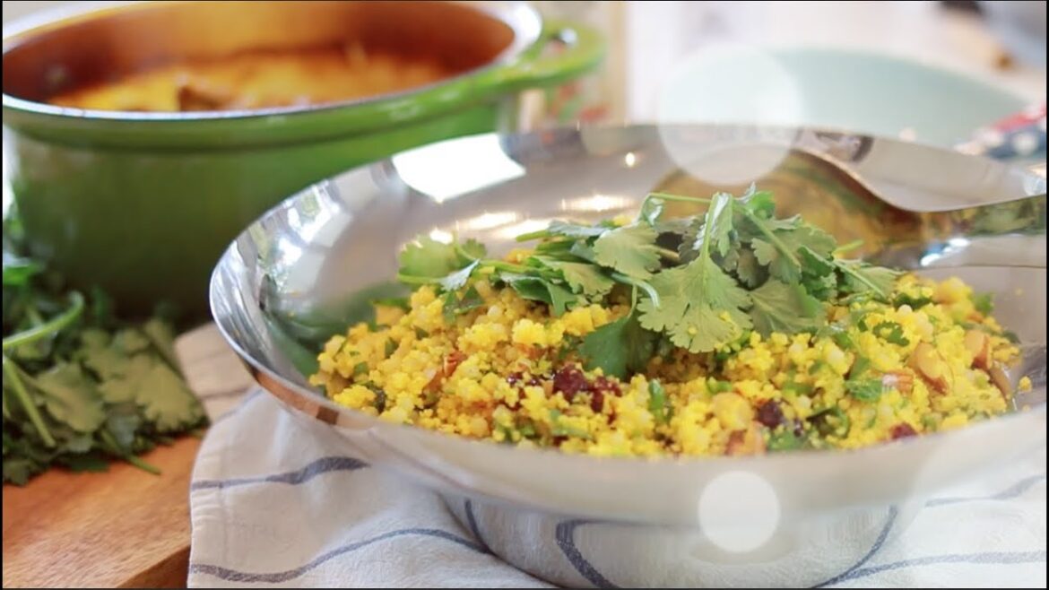 Jewelled Couscous with Orange Blossom Water & Chicken Tagine