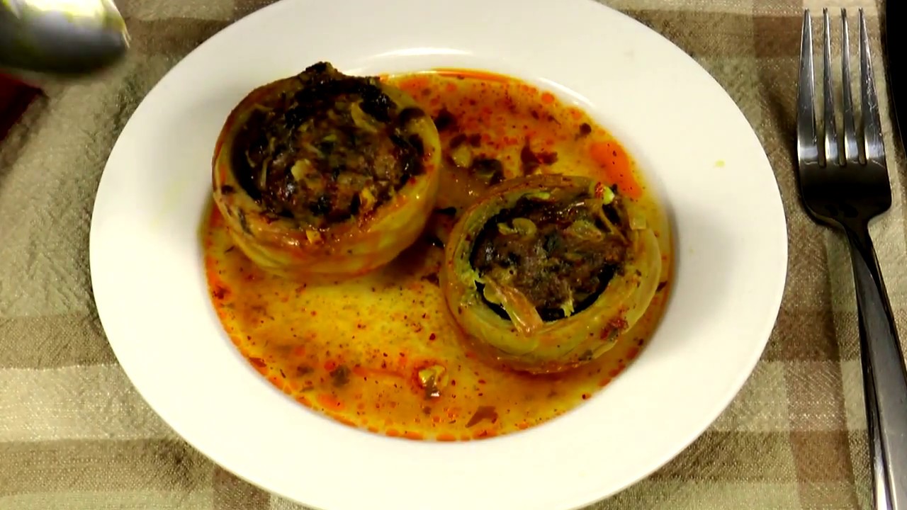 Artichoke Hearts Stuffed with Ground Beef in Lemon Sauce Dining and