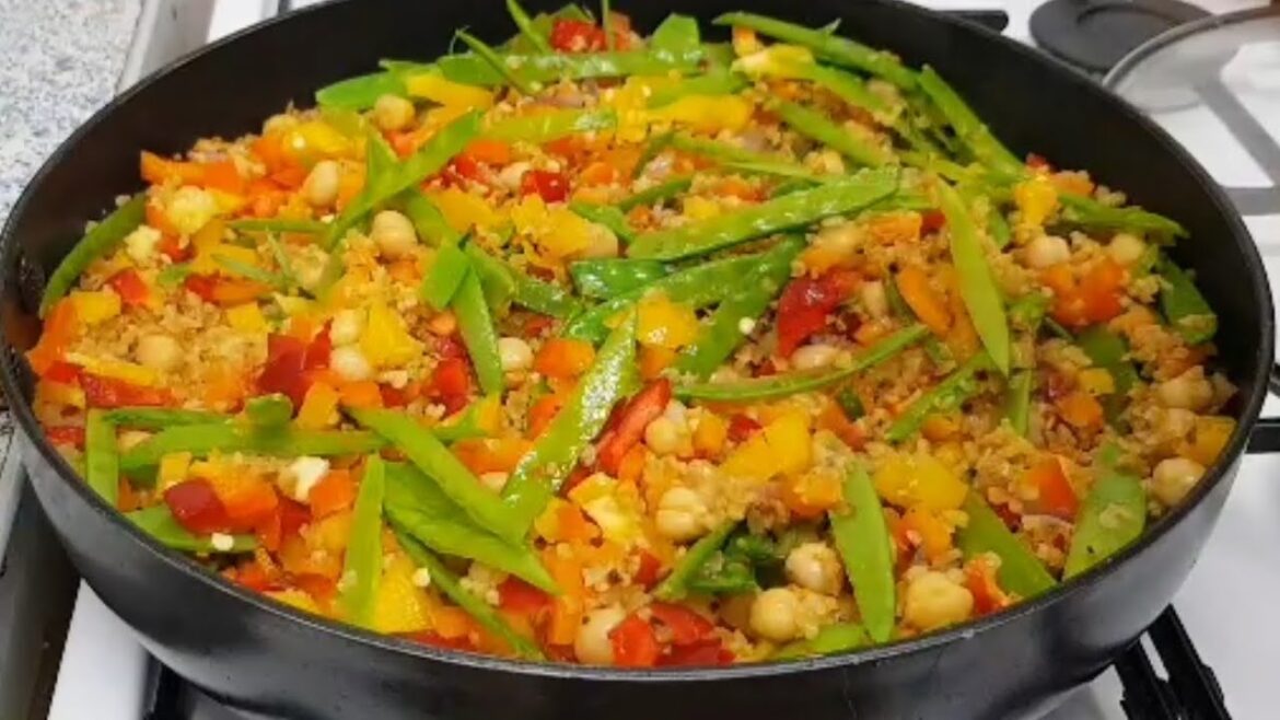Bulgur wheat with veg it's healthier than Rice