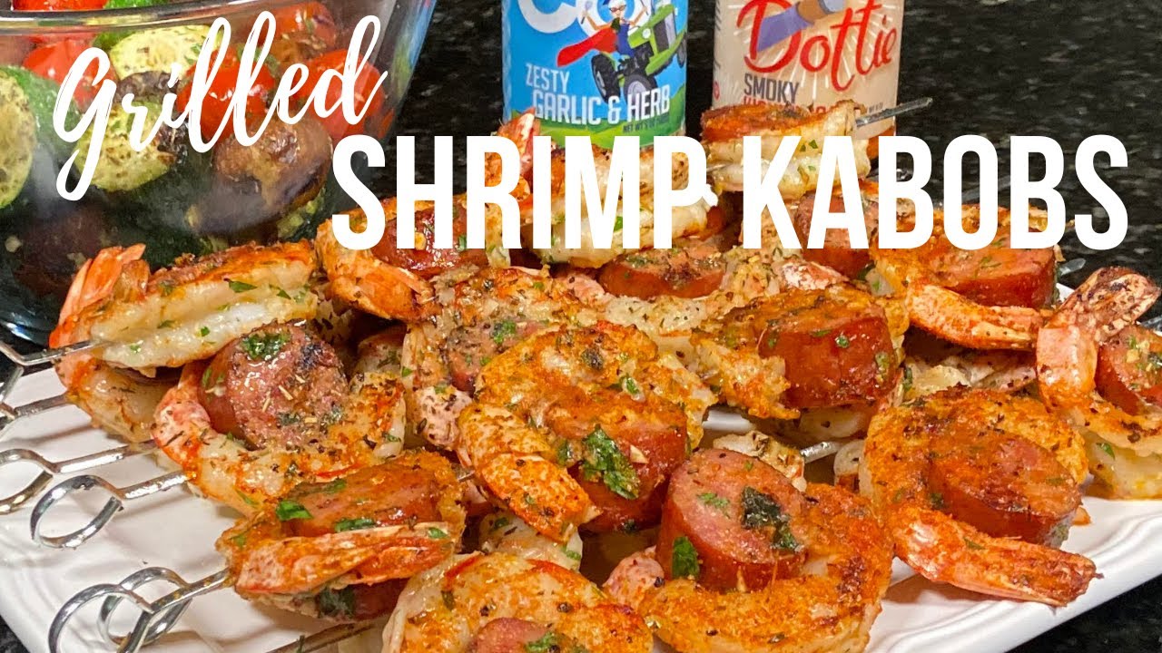 Grilled Shrimp & Andouille Sausage with Tomato, Zucchini and Mushroom