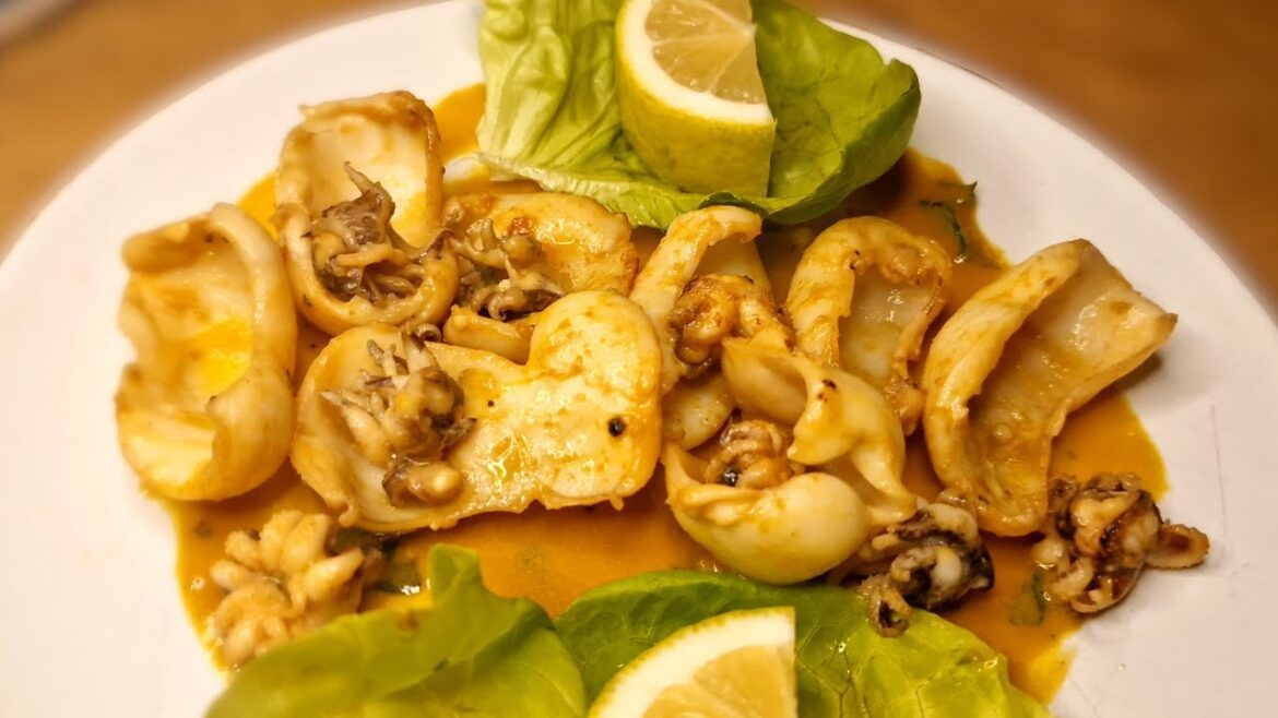 Calamari vom Grill / Pfanne mit leckerer Senfsoße