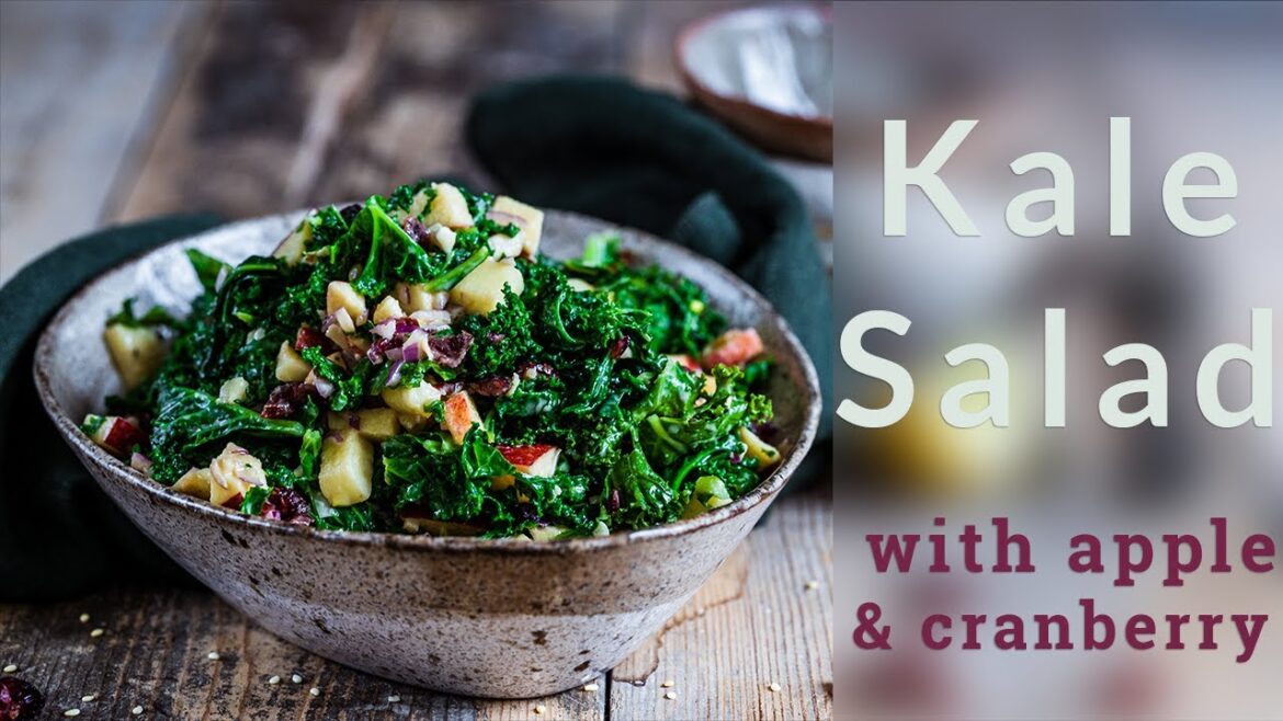 Kale Salad with Apple & Cranberry