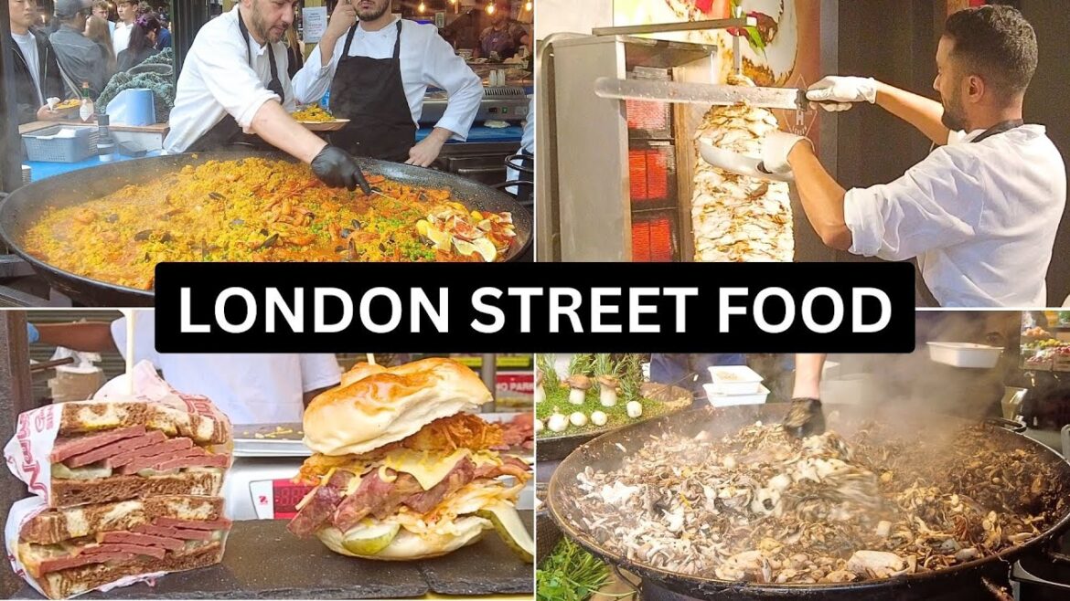 London Street Food at Borough Market | Paella, Wild Mushroom Risotto, Smash Burger, Kebab and More!