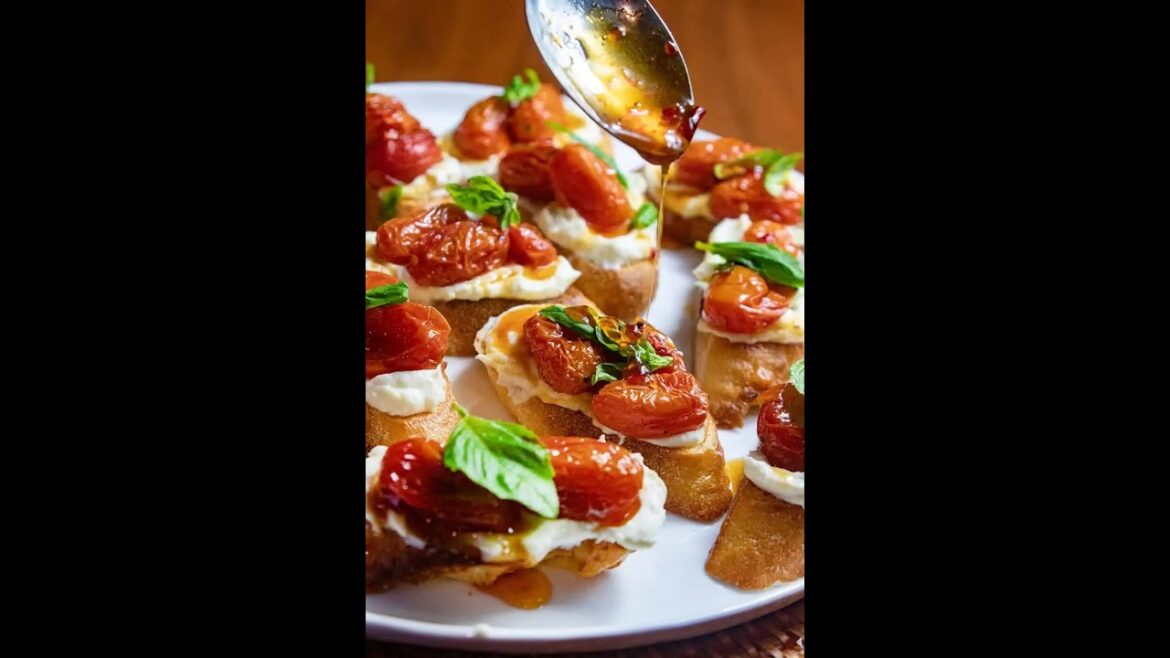 Ricotta Bruschetta with Sweet & Spicy Tomatoes, Classic Italian Appetizer | Giada De Laurentiis