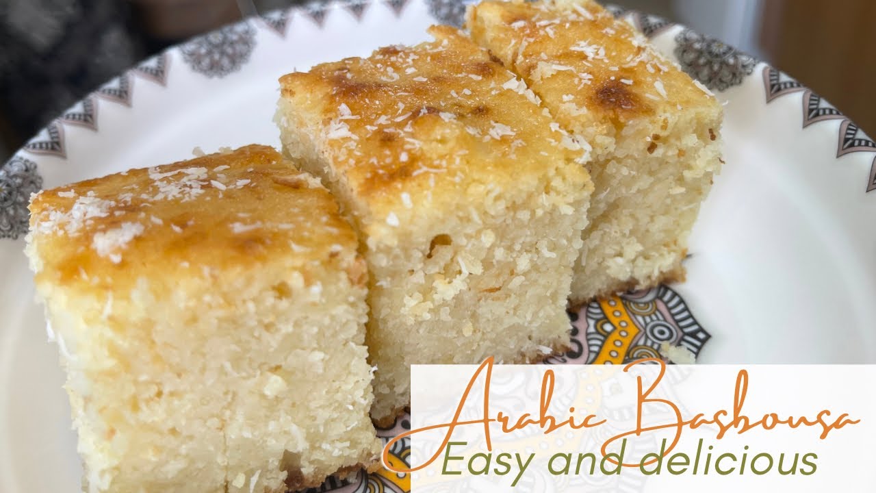 Easy semolina cake Syrian Turkish Basbousa cake Revani recipe How