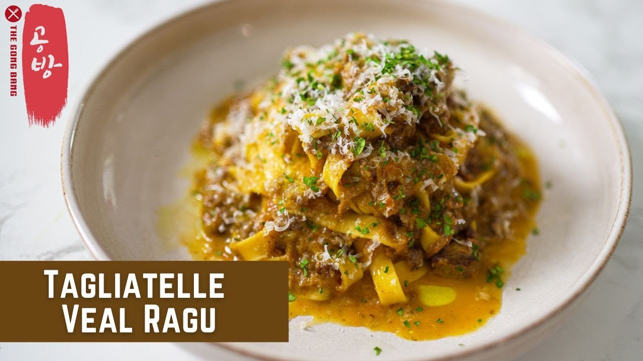 Tagliatelle with Veal Ragu Veal Ragu using Veal Tongue and Ossobuco